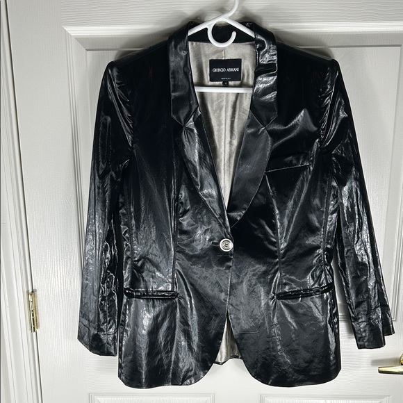Giorgio Armani Jackets & Blazers - Giorgio Armani Shiny Black Women's Blazer